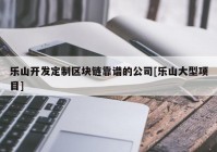 乐山开发定制区块链靠谱的公司[乐山大型项目]